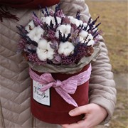 Шляпная коробка из сухоцветов D116