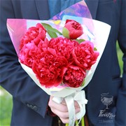 Букет-коктейль из пионов B127