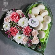 Сердце из цветов A127