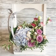 WoodBox & Flowers A058